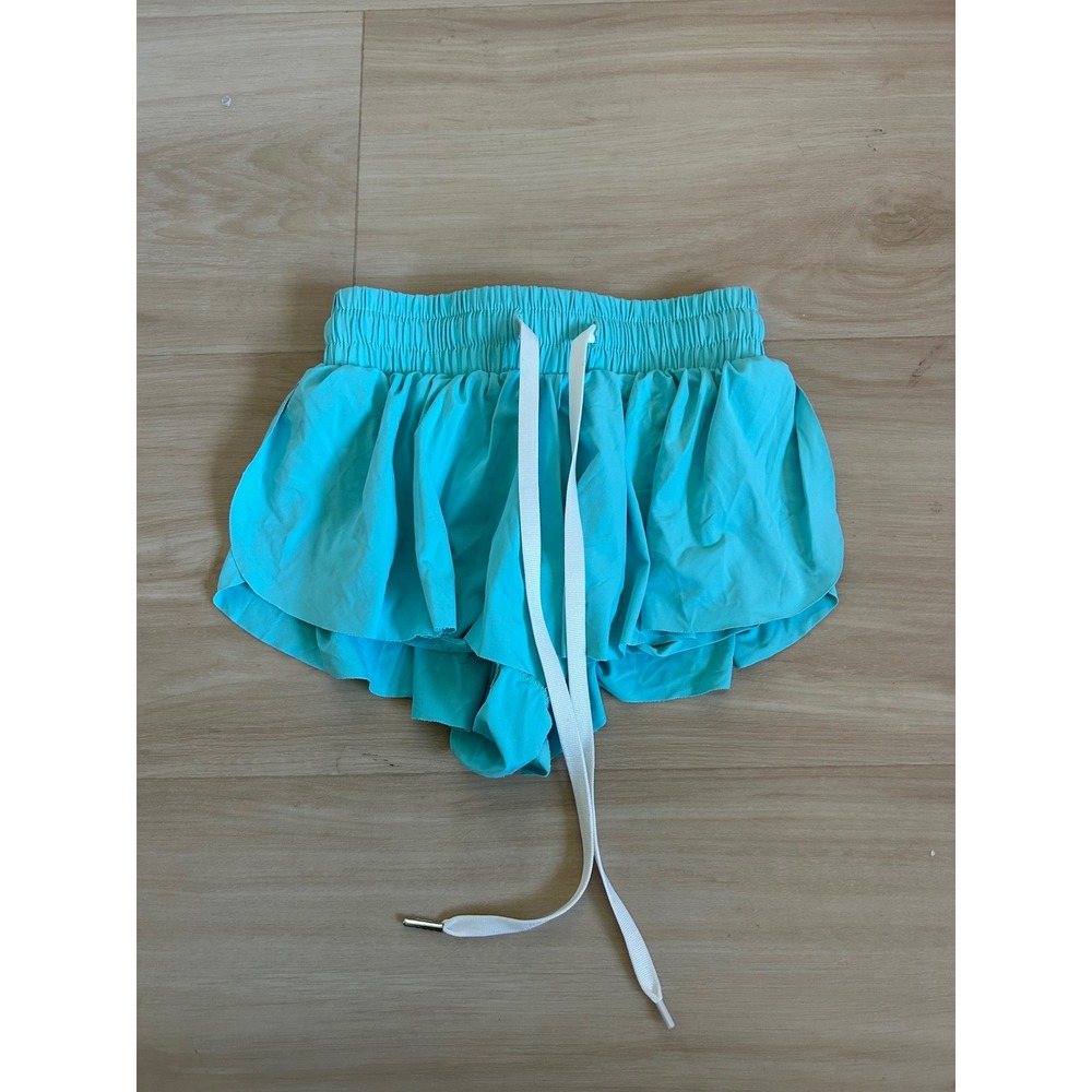 Katie J NYC Girls Farrah Shorts Turquoise‎ Blue Smocked Waist Size Small